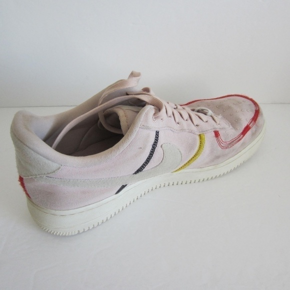 Nike Air Force One shoes’07 Women's 10.5 Low LX 'Stitched Canvas-siltstone Red - Picture 4 of 15